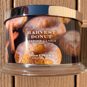 🆕HARVEST DONUT HARRY SLATKIN HOMEWORX 4 WICK, 18oz CANDLE NWTS!